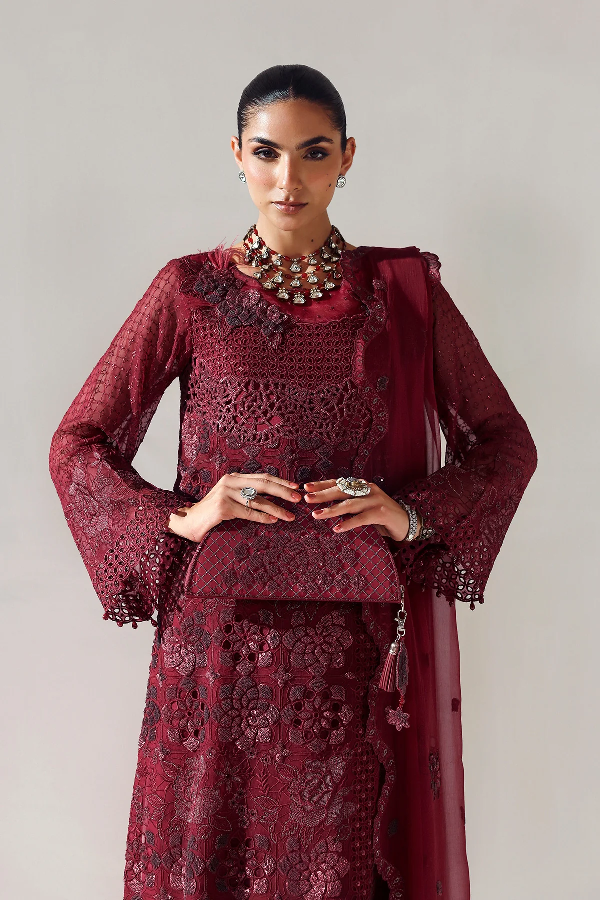 Alizeh Aymal Luxury Vol 2 - AF-BCH-2200-RIKA MAROON - Image 4