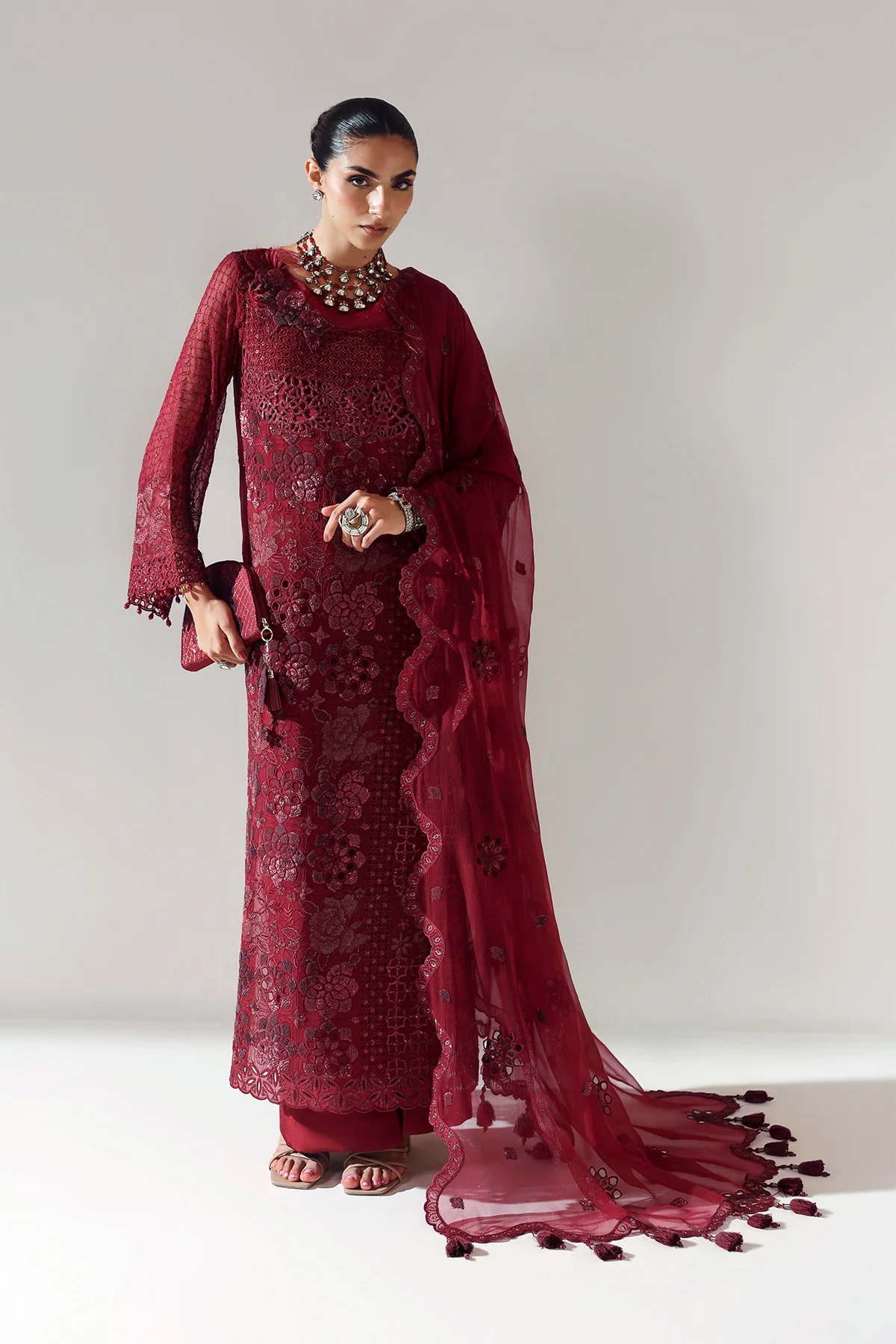 Alizeh Aymal Luxury Vol 2 - AF-BCH-2200-RIKA MAROON - Image 3