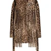 Dolce & Gabbana leopard-print fringe coat