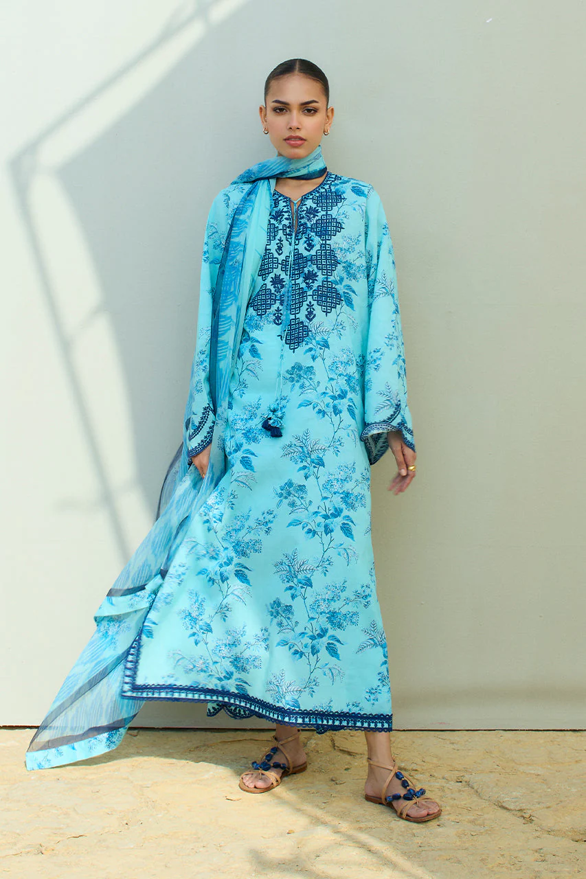 Sania Maskatiya Spring Summer 2025 Lawn | Azur (A)