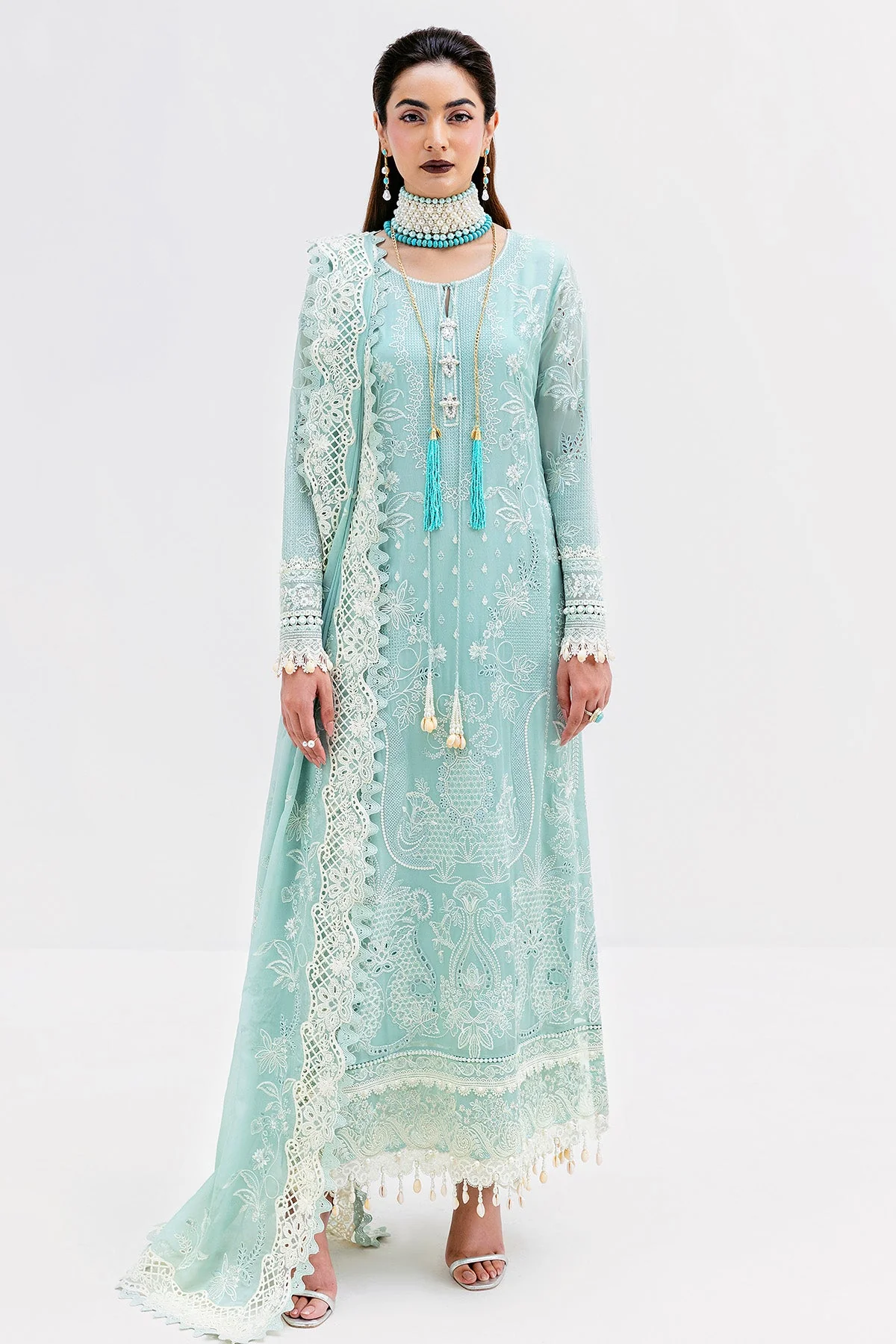 Imrozia Luxe Serene Georgette 3Pc Suit || S-1087 AQUA