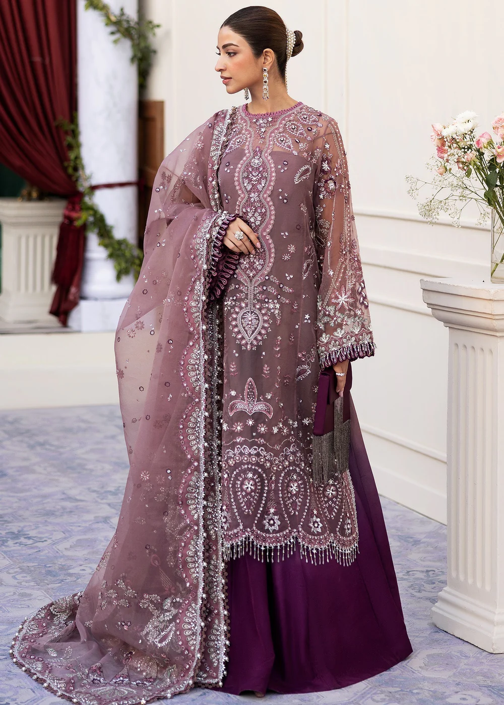 Festive Unstitched '25 by Sadaf Fawad Khan | Wistful Mauve
