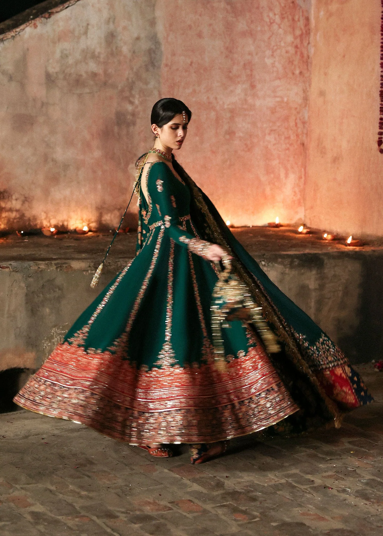 Massarat - Festive Unstitched '25 by Hussain Rehar | Meherunissa - Image 3