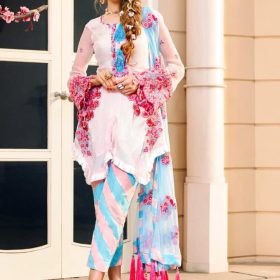 Zara Hayaat Luxury Lawn  - ROSE BERRY OOS-01
